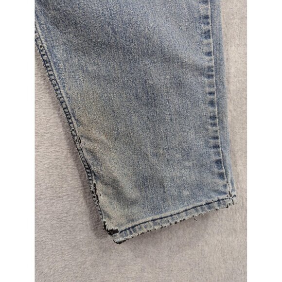 Levi's 550 Jeans Mens 42x34 Blue Relaxed Fit Tapered Distressed Ripped Holes Y2K - Picture 5 of 16